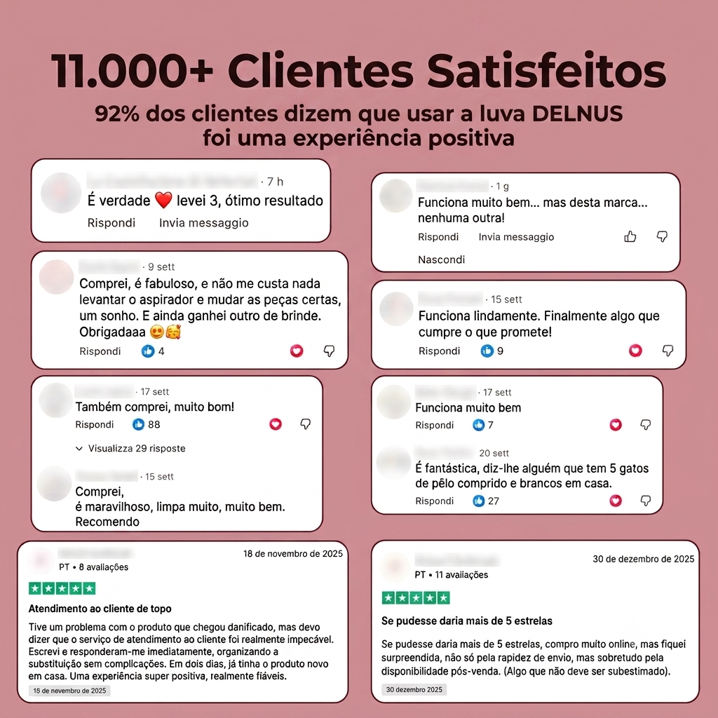 Delnus - Luva Removedora de Pelos