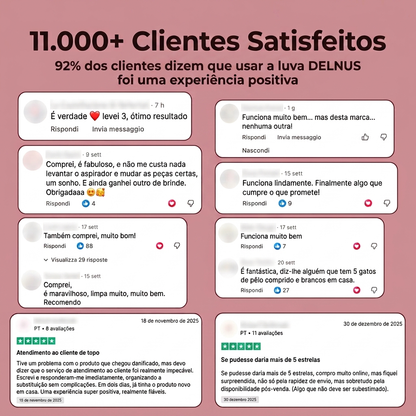 Delnus - Luva Removedora de Pelos