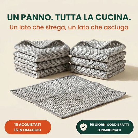 Panni in lana d'acciaio senza striature per una pulizia ottimale