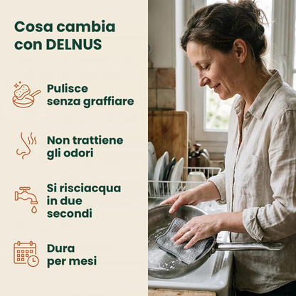 Panni in lana d'acciaio senza striature per una pulizia ottimale