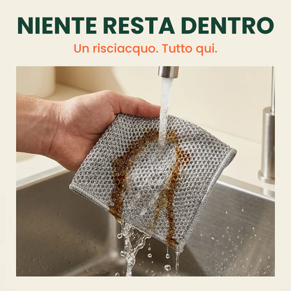 Panni in lana d'acciaio senza striature per una pulizia ottimale