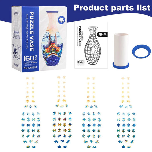 3D-puzzelvaas  voor echte bloemen