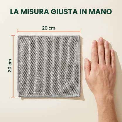Panni in lana d'acciaio senza striature per una pulizia ottimale