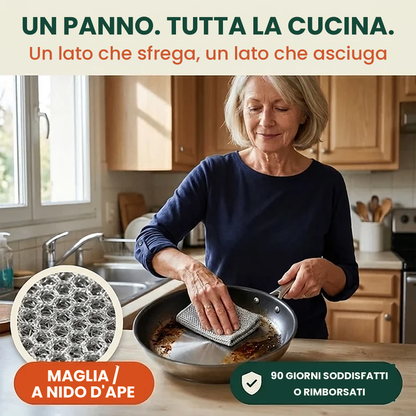 Panni in lana d'acciaio senza striature per una pulizia ottimale